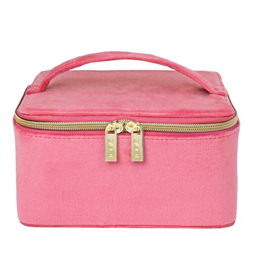 Tonic Luxe Velvet Large Jewellery Cube Coral
